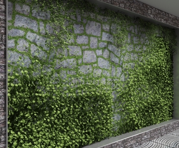 现代藤蔓植物墙-ID:384547956