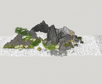 New Chinese Style Rockery Waterscape-ID:605426072
