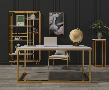 Modern Computer Desk And Chair-ID:514641055