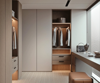 Modern Clothes Storage Area-ID:334366081