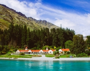 欧式别墅湖泊山水风景-ID:6308245
