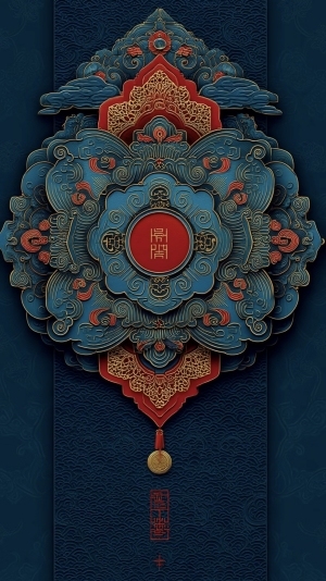 新中式装饰挂画-ID:6309189