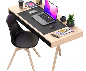 Modern Computer Desk And Chair-ID:601284031