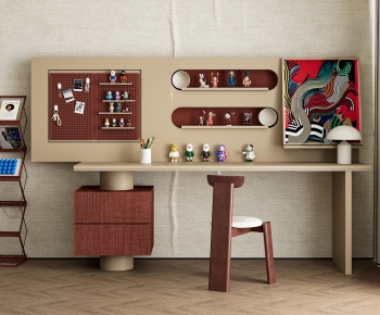 Modern Computer Desk And Chair-ID:139556888