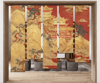 New Chinese Style Door Curtain-ID:503374104