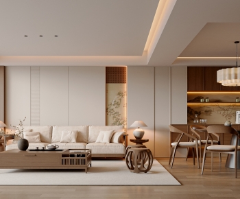 New Chinese Style A Living Room-ID:568289041