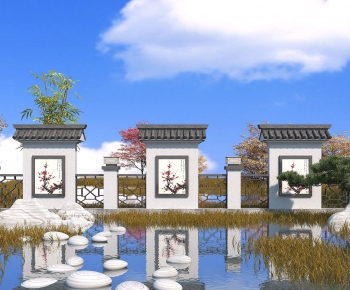 Chinese Style Landscape Wall-ID:744966036
