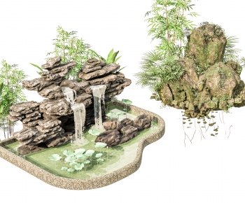 New Chinese Style Rockery Waterscape-ID:822820904