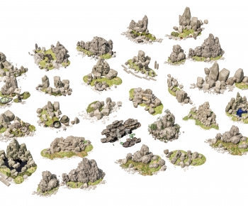 New Chinese Style Rockery Waterscape-ID:966284998