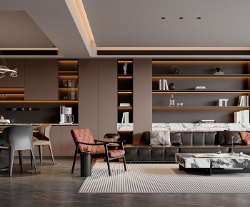 Modern A Living Room-ID:640537026