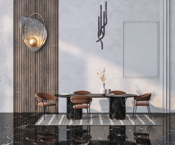Modern Dining Table And Chairs-ID:784713037