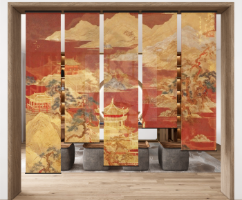 New Chinese Style Door Curtain-ID:994815115