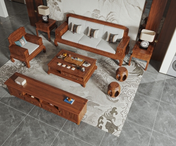 Chinese Style Sofa Combination-ID:927300932