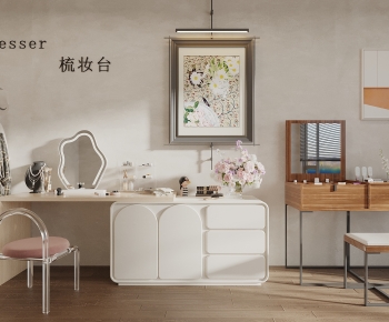 现代梳妆台椅组合-ID:675266987