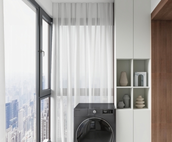 Modern Balcony Laundry Room-ID:834610944