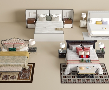 Modern Double Bed-ID:765043975