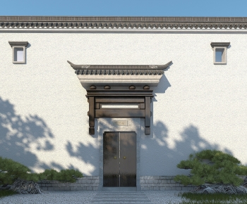 New Chinese Style Facade Element-ID:114192966