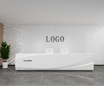 Modern Office Reception Desk-ID:609675884