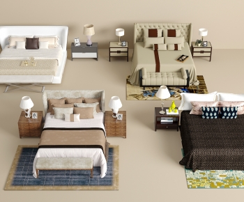 Modern Double Bed-ID:538709265