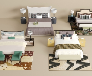 Modern Double Bed-ID:360754018