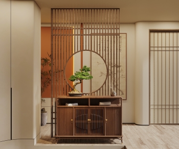 New Chinese Style Entrance Cabinet-ID:214932921