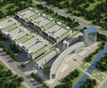 Modern Architectural Bird's-eye View Planning-ID:394706961