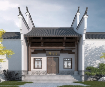 New Chinese Style Facade Element-ID:748915919