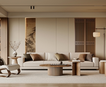 New Chinese Style A Living Room-ID:285680062