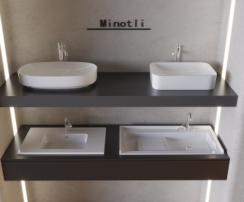 minotli现代洗手台组合-ID:672990081