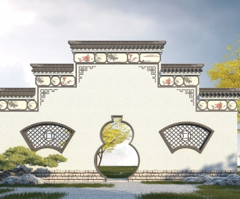 Chinese Style Landscape Wall-ID:283556949