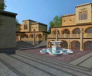 European Style Courtyard/landscape-ID:309612047
