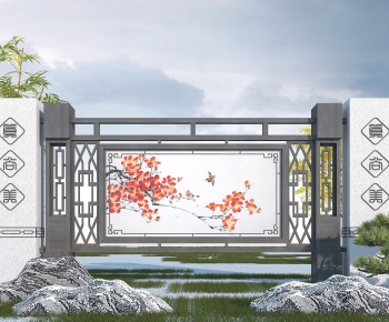 New Chinese Style Landscape Wall-ID:165194036