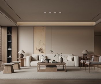 New Chinese Style A Living Room-ID:426919944