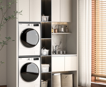Modern Laundry Cabinet-ID:767211918