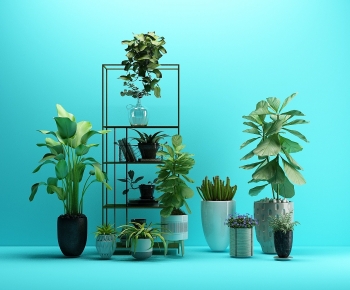 Modern Potted Green Plant-ID:871988068
