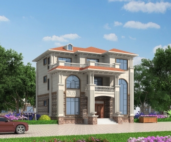 Simple European Style Detached Villa-ID:502784019