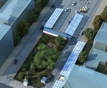 Modern Outdoor Parking Lot-ID:624665985