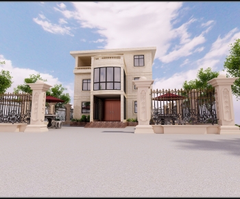 Simple European Style Detached Villa-ID:135738878