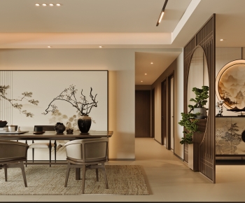 New Chinese Style Dining Room-ID:874388935