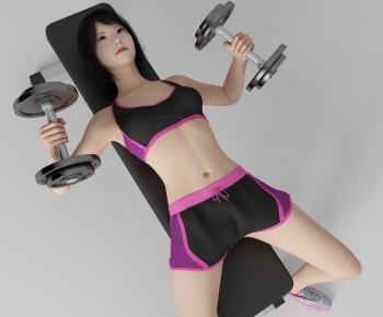 现代健身美女-ID:833571038