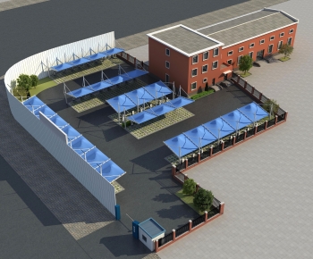 Modern Outdoor Parking Lot-ID:252211094