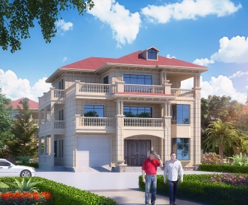 Simple European Style Detached Villa-ID:324975016