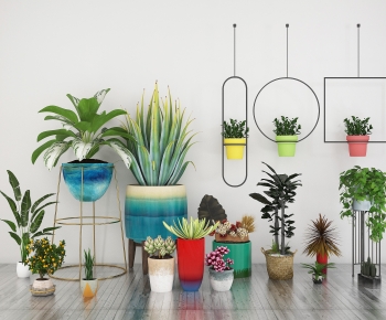 Modern Potted Green Plant-ID:246872907