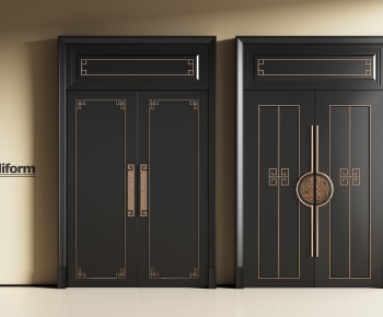 New Chinese Style Double Door-ID:666558037
