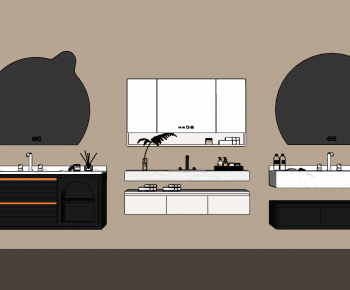 New Chinese Style Bathroom Cabinet-ID:129549531