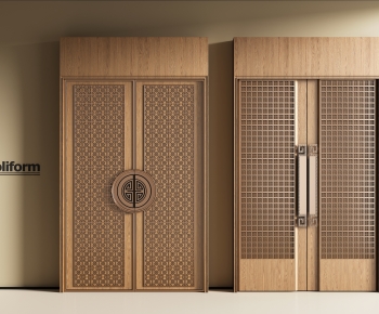 New Chinese Style Entrance Door-ID:592389112