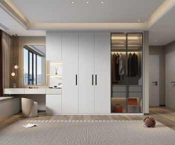 Modern Clothes Storage Area-ID:660605915