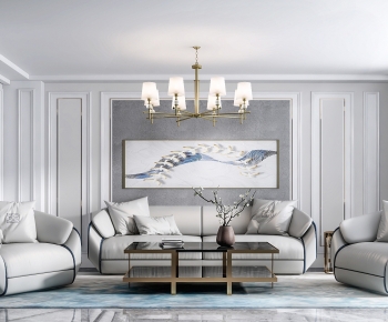Simple European Style A Living Room-ID:371237999