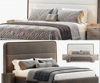Modern Double Bed-ID:417886971
