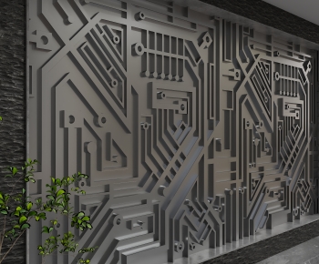 Industrial Style TV Wall-ID:979109051